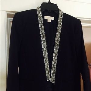 Michael Kors Black Jacket with Clear Rhinestones
